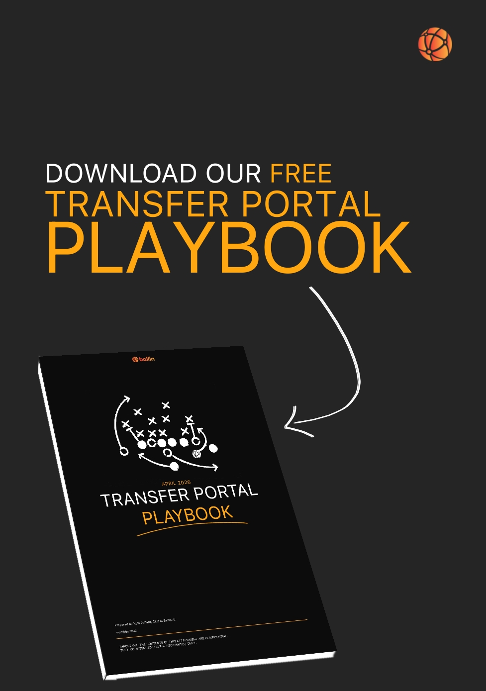 Ballin AI Transfer Portal Playbook promotional graphic