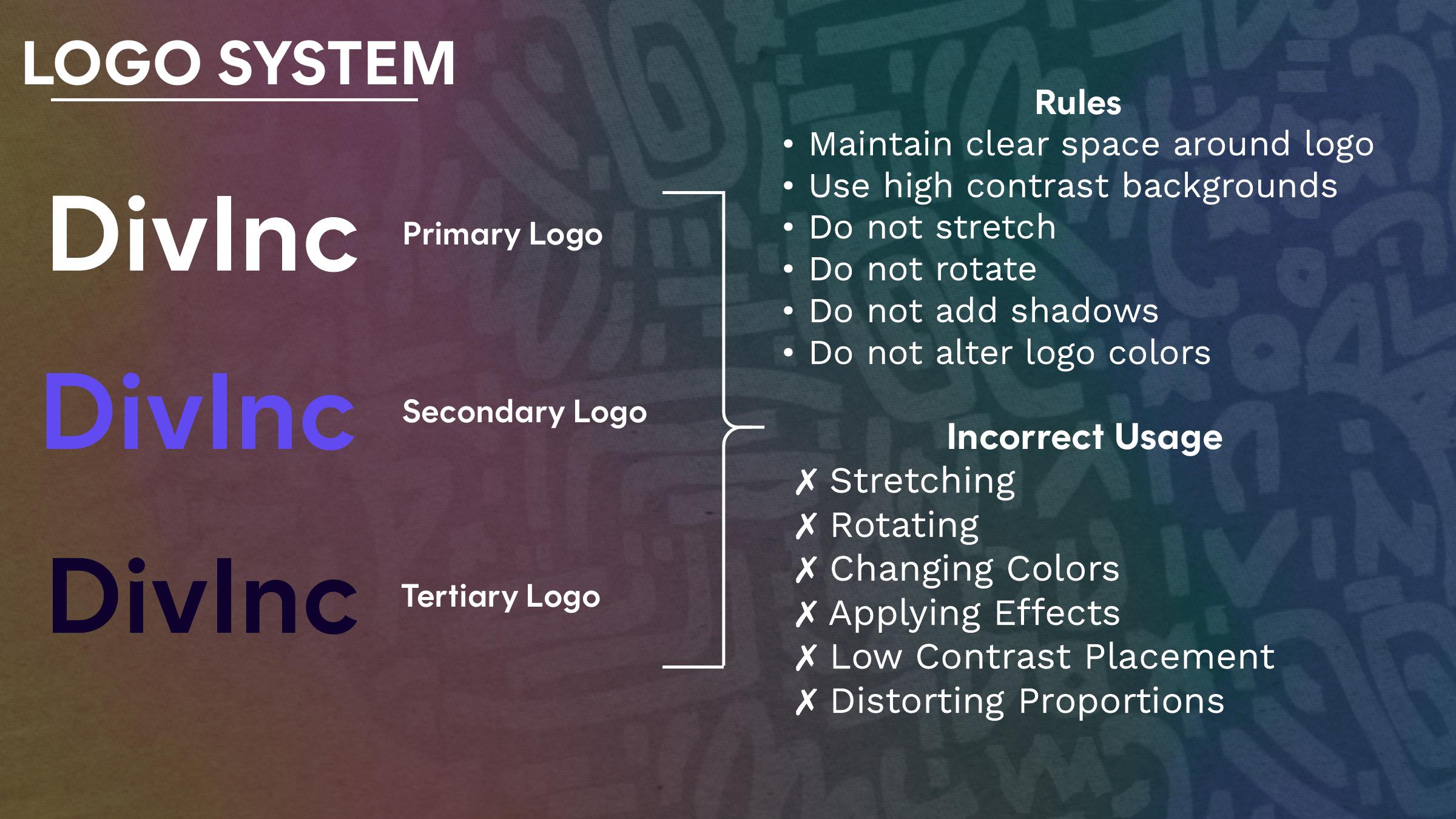 DivInc brand guide logo system