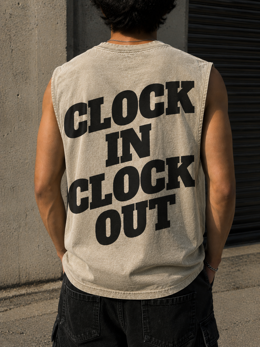 Clock In Clock Out apparel graphic mockup